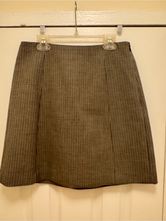 Babaton Dresses & Skirts - Babaton Houndstooth A-Line Skirt in Black, Cream and Brown